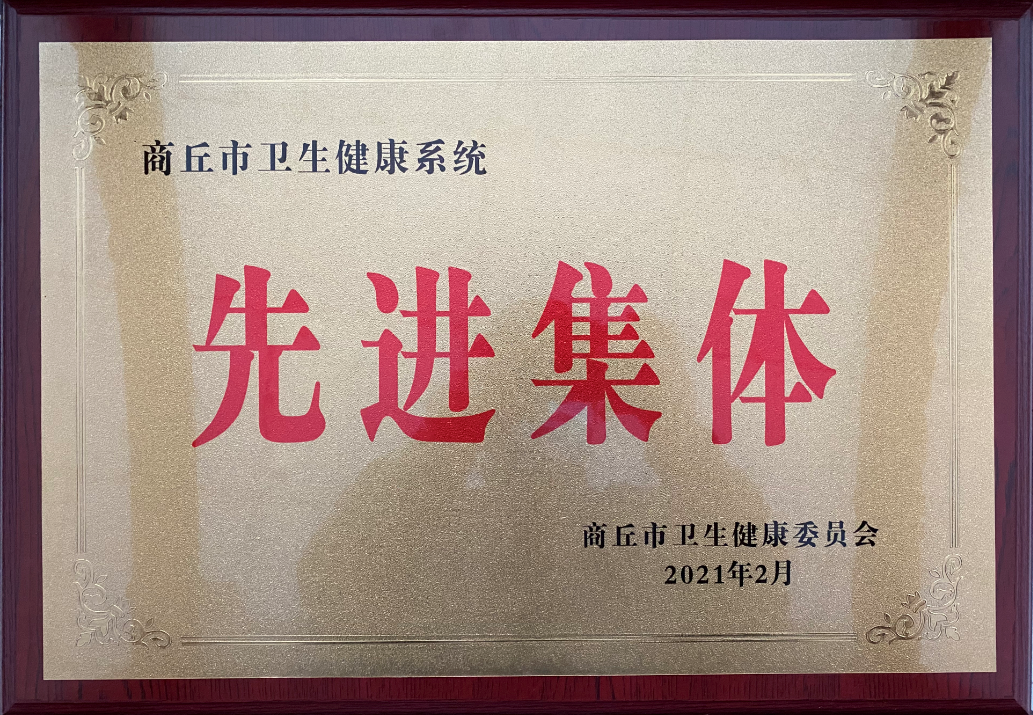 2020年商丘市衛(wèi)生健康系統(tǒng)先進(jìn)集體